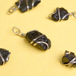 Black Tourmaline Wire Wrapped Crystal Stone Pendant