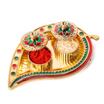 Leaf-Inspired Kumkum Holder with Precision