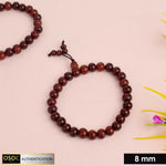 Original 8mm Red Chandan Bracelet for Strength & Spiritual Balance