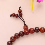 Original 8mm Red Chandan Bracelet for Strength & Spiritual Balance