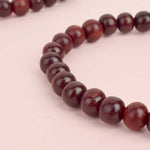 Original 8mm Red Chandan Bracelet for Strength & Spiritual Balance