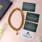 Certified 12mm 100% Original Authentic Mysore White Sandalwood (Chandan) Jap Mala
