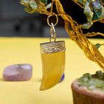 Natural Crystal Horn-Shaped Pendant