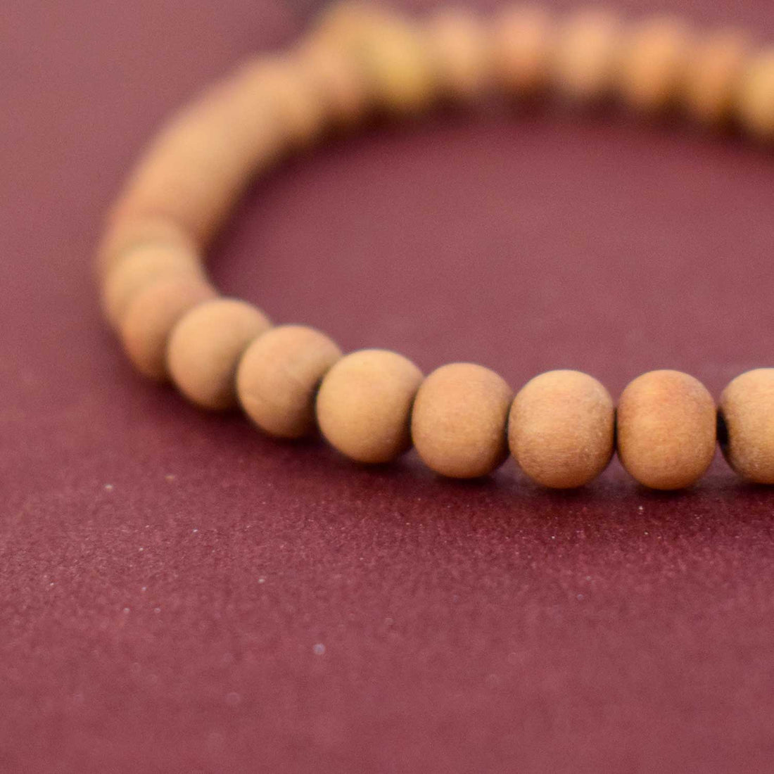 100% Original 8mm White Chandan Bracelet for Peace & Inner Calm