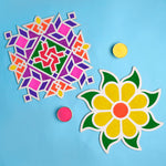 Set of 2 Rangoli Pallets with Vibrant Rangoli Colors