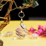 Clear Quartz Wire Wrapped Tumble Crystal Stone Pendant