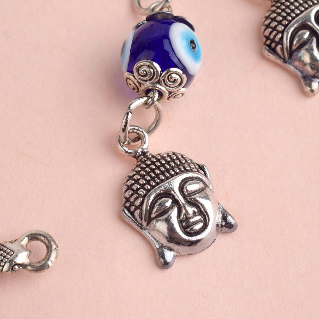 3 Tier Buddha Keychain with Evil Eye
