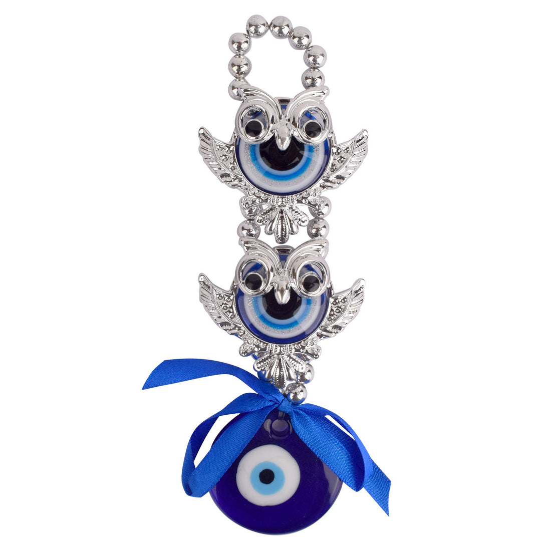 Evil Eye 2 Tier Owl Wall Hanging – Handmade Home Decor