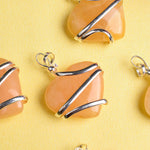 Carnelian Pendant Heart Wire Wrapped Crystal Stone Pendant