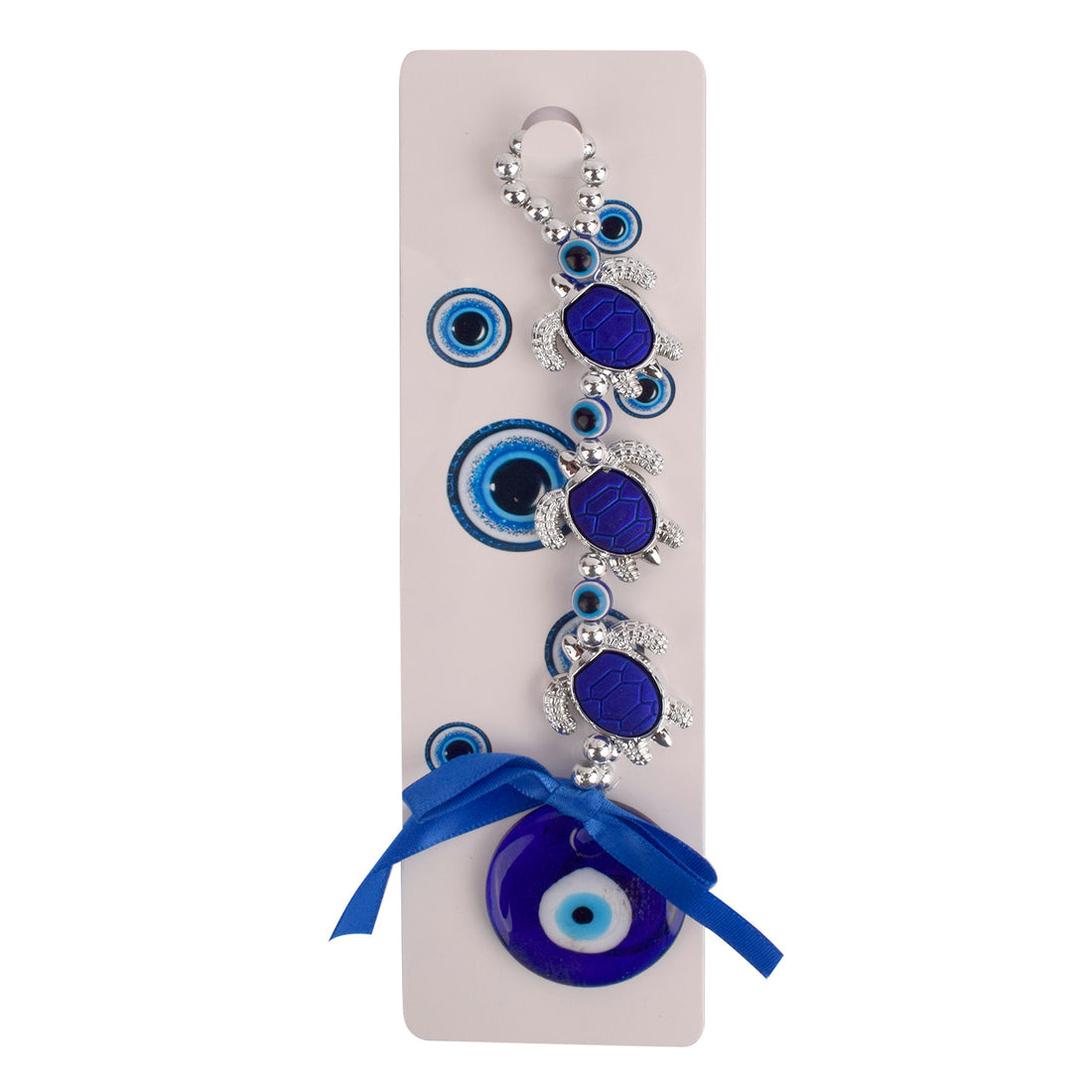 Blue Three-Turtle Evil Eye Hanging for Car, Door, or Office