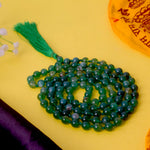 Premium Hakik Jap Mala Green aventurine