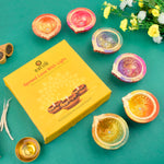 Sacred Glow Authentic Clay Diyas for Diwali Set of 6