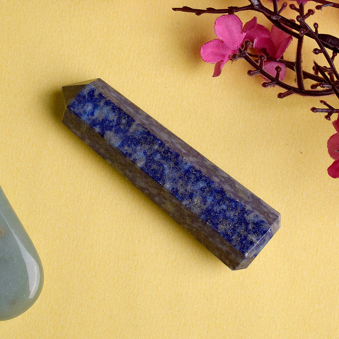 Lapis Lazuli Healing Massager Stick, Jumbo Wand for Reiki Healing