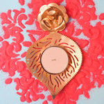 Decorative Rose Leaf Metal Tea Light Holder