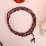 5mm Pure Red Sandalwood Jap Mala – Certified Authentic (Andhra Pradesh) Spiritual Use