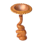 Multicolor Elephant Diya Metal Table Dia Laxmi Candle Tea Light Holder (Pack of 2)