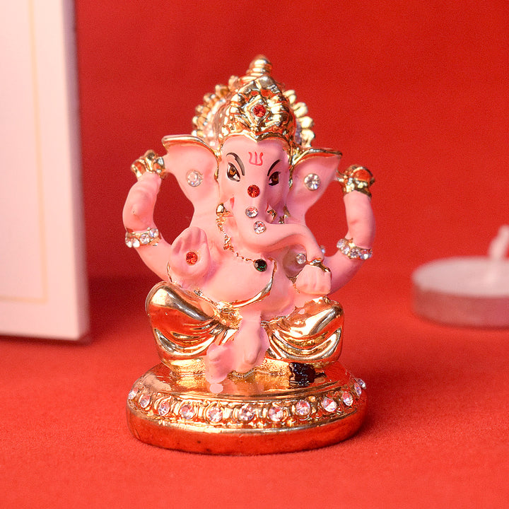 Pink Ganesh Idol Puja Store Online Pooja Items Online Puja Samagri Pooja Store near me www.satvikstore.in