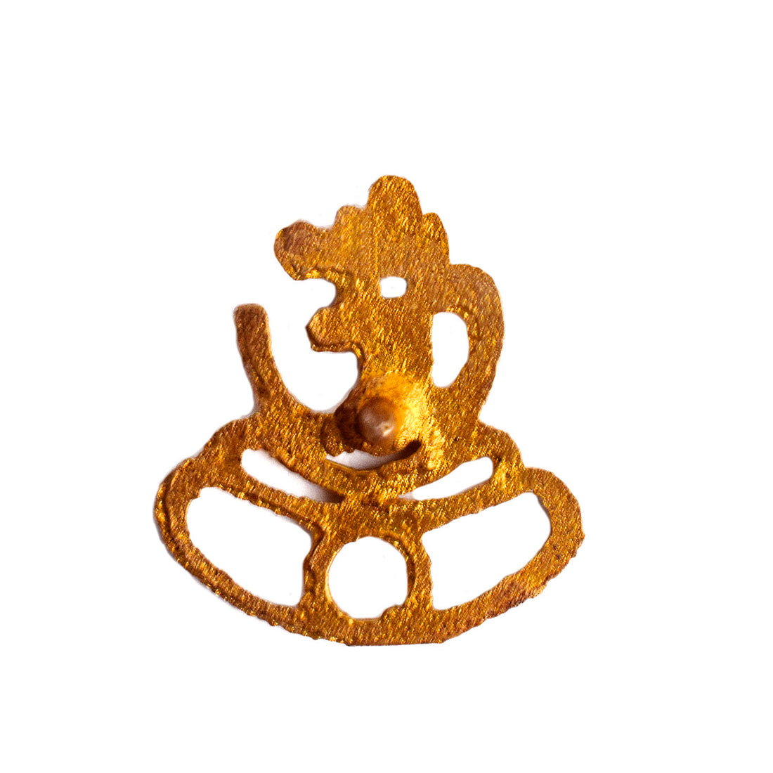 Om With Tripund Tilak Stamp Deity Ornament