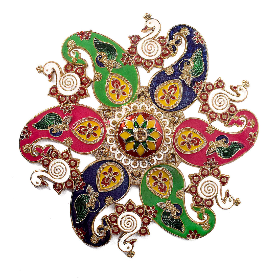 Kumkum Holder Featuring Artistic Rangoli Design