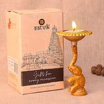 Multicolor Elephant Diya Metal Table Dia Laxmi Candle Tea Light Holder (Pack of 2)