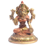 3.9 Inch Elegant Brass Lakshmi Ganesh Idol