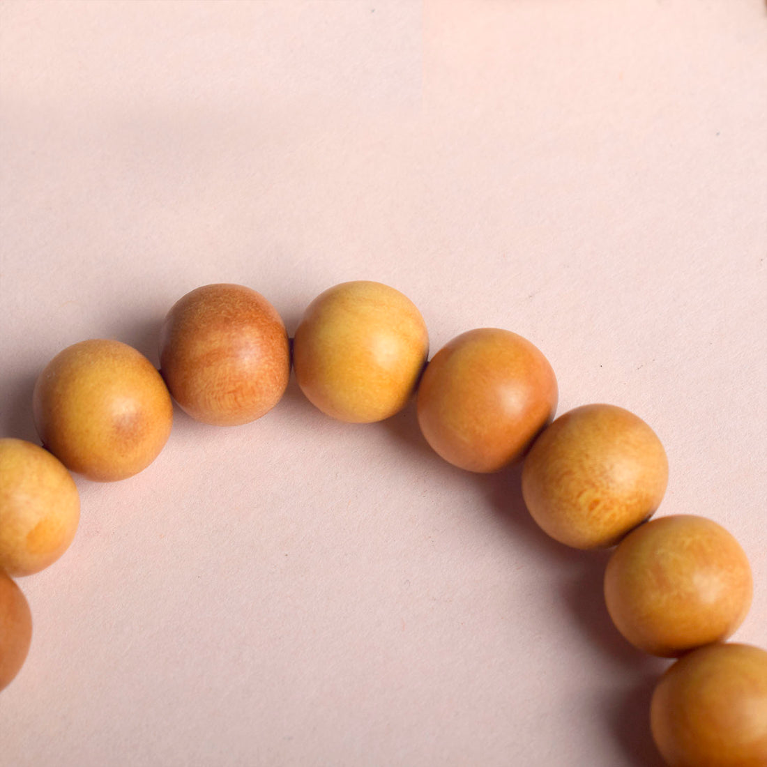 100% Original 10mm White Chandan Bracelet for Peace & Inner Calm