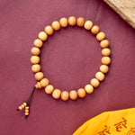 10mm Elastic 27 Bead White Chandan Mani Mala