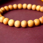 10mm Elastic 27 Bead White Chandan Mani Mala