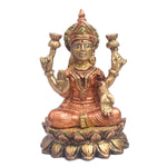 5.6 Inch Graceful Brass Lakshmi Ganesh Statue
