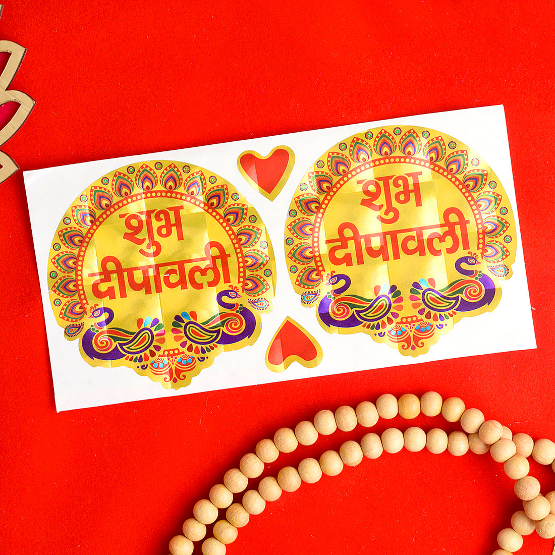 Shubh Deepawali Decorative Stickers ( Assorted )