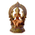 9.4 Inch Brass Lakshmi Ganesha Idol – Traditional Design