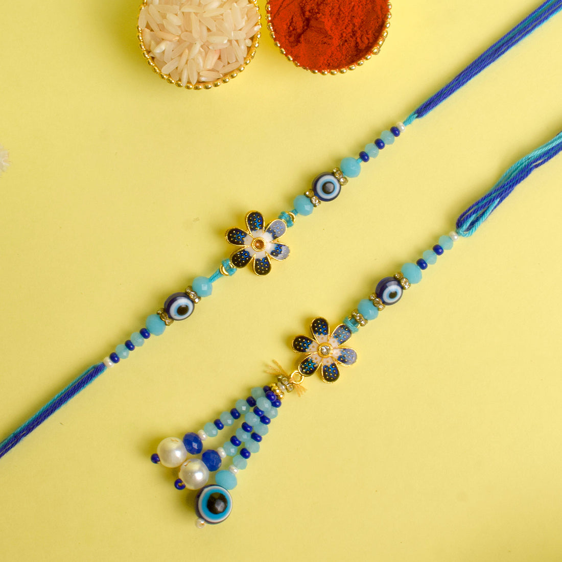 Traditional Couple Rakhi Duo