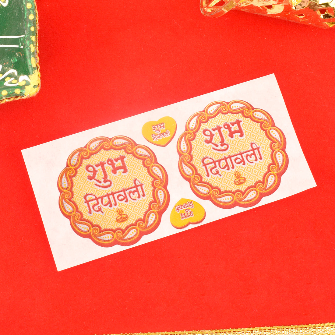 Shubh Deepawali Decorative Stickers ( Assorted )