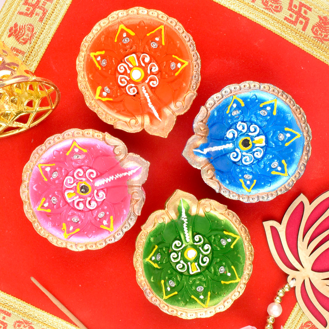 Tradition Aglow Festive Clay Diyas for Diwali