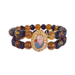Jai Guruji Swaroop Bracelet – Black & Brown Beads