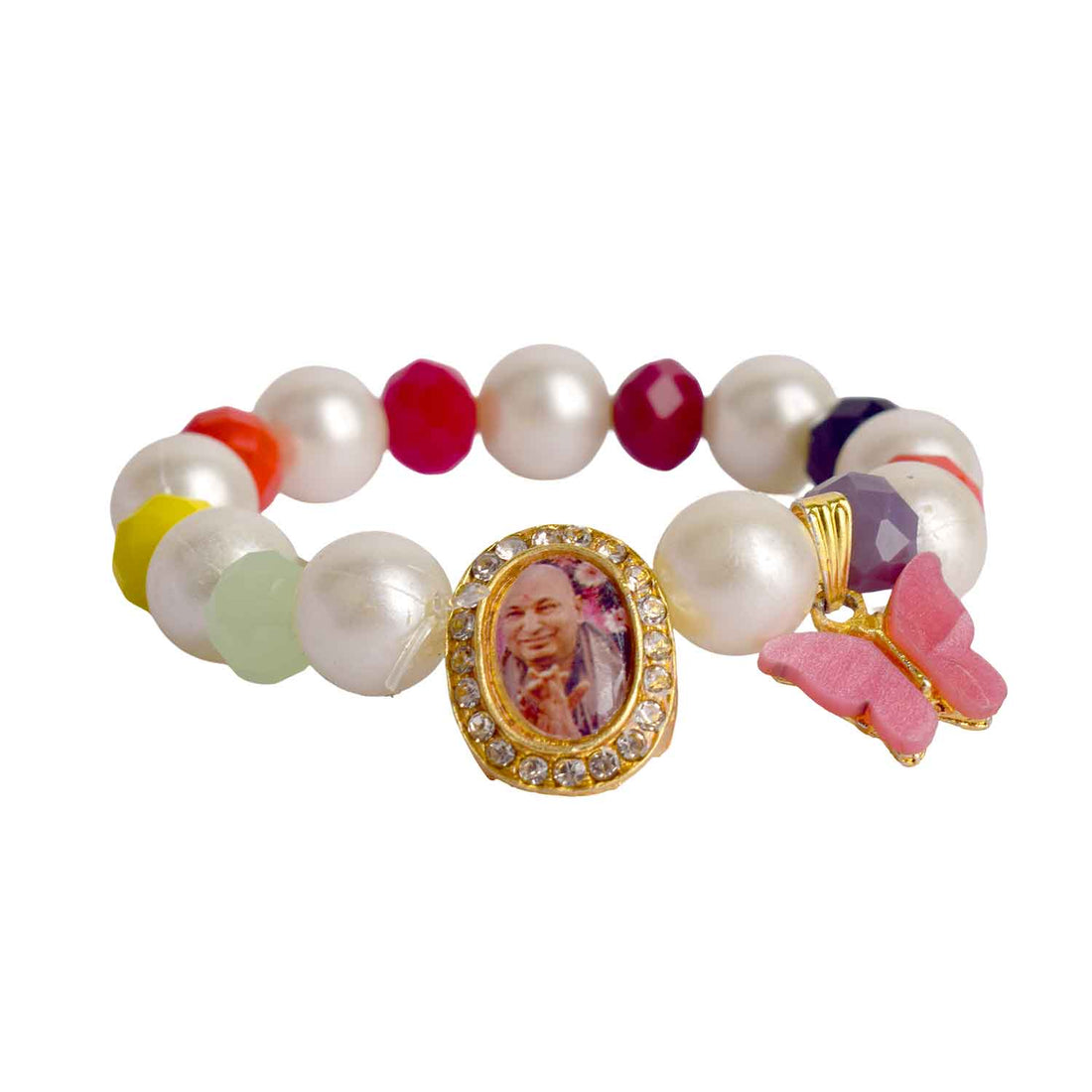 Multicoloured with Butterfly Charm – Guruji Swaroop Bracelet