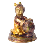 5.5 Inch Handcrafted Brass Bal Gopal Makhan Chor Statue