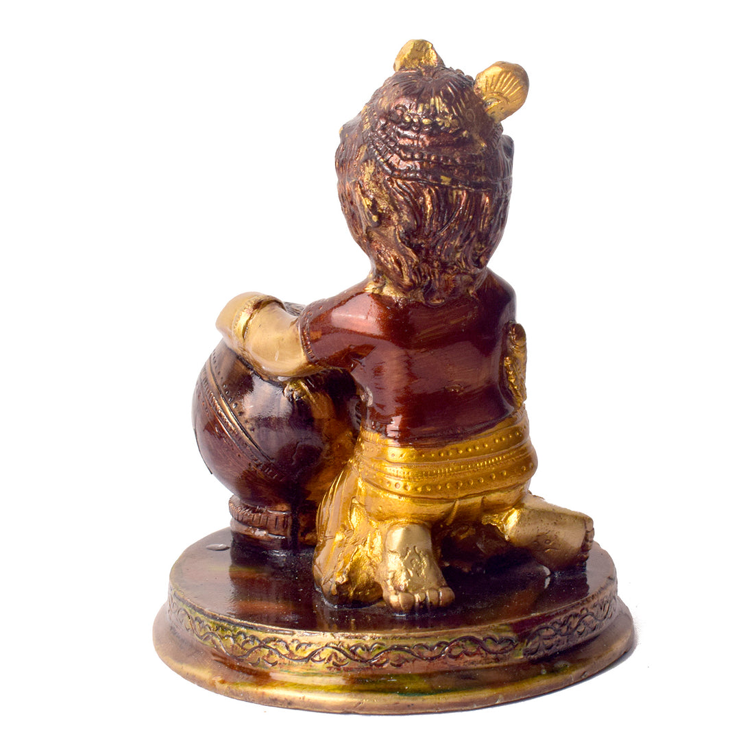 5.5 Inch Handcrafted Brass Bal Gopal Makhan Chor Statue