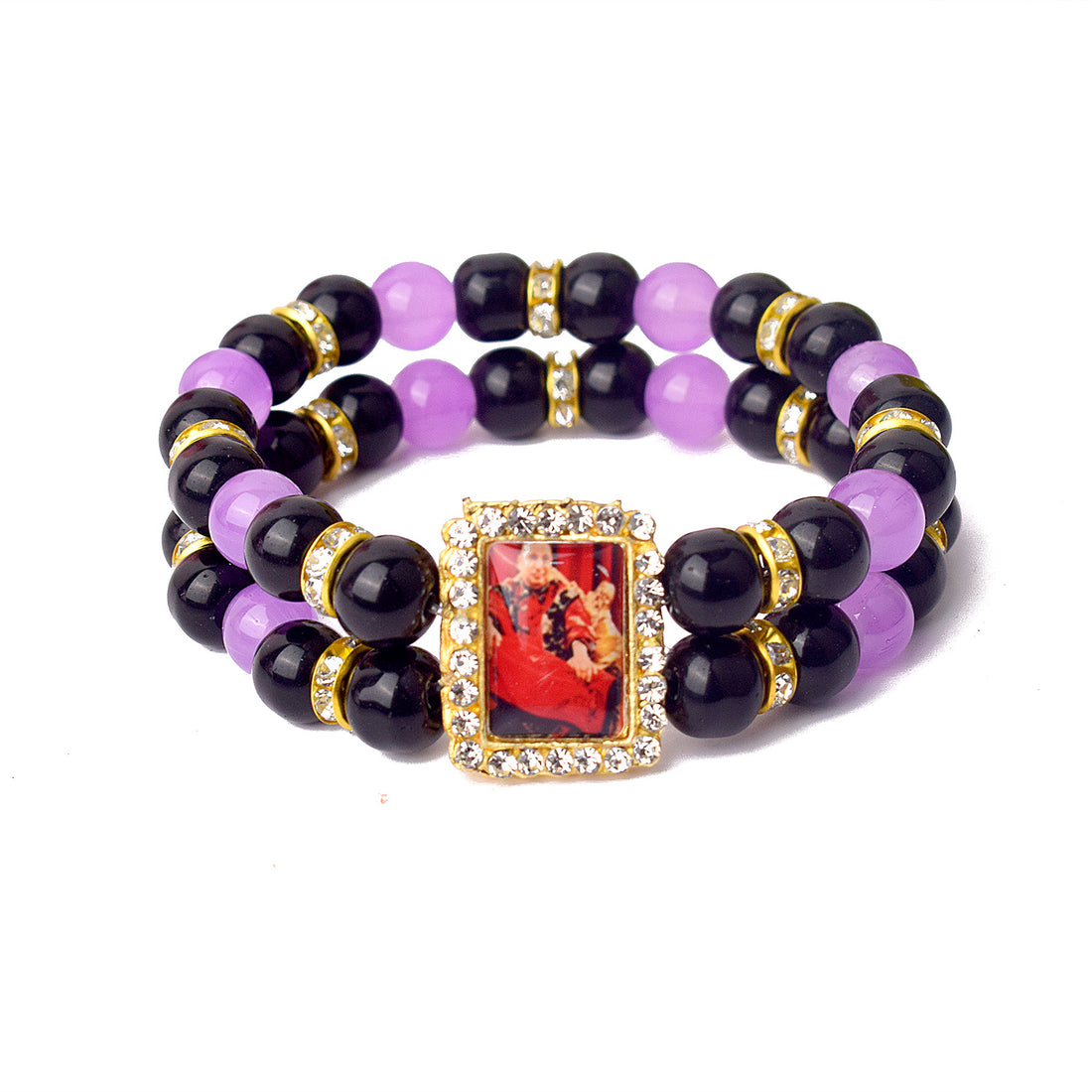 Elegant Adornments Purple & Black Guru Ji Bracelets