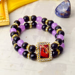Elegant Adornments Purple & Black Guru Ji Bracelets