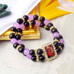 Elegant Adornments Purple & Black Guru Ji Bracelets