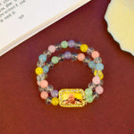 Guruji Swaroop Bracelet – Clear & Multicoloured Beads