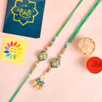 Unique Beaded Bhaiya Bhabhi Rakhi Set