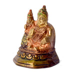 2.8 Inch Auspicious Lord Kuber Brass Idol with Laxmi Ji