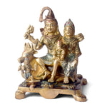 7.5 Inch Elegant Brass Shiva Family Statue