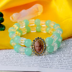 Whimsy Light Green and White Guru Ji Bracelets