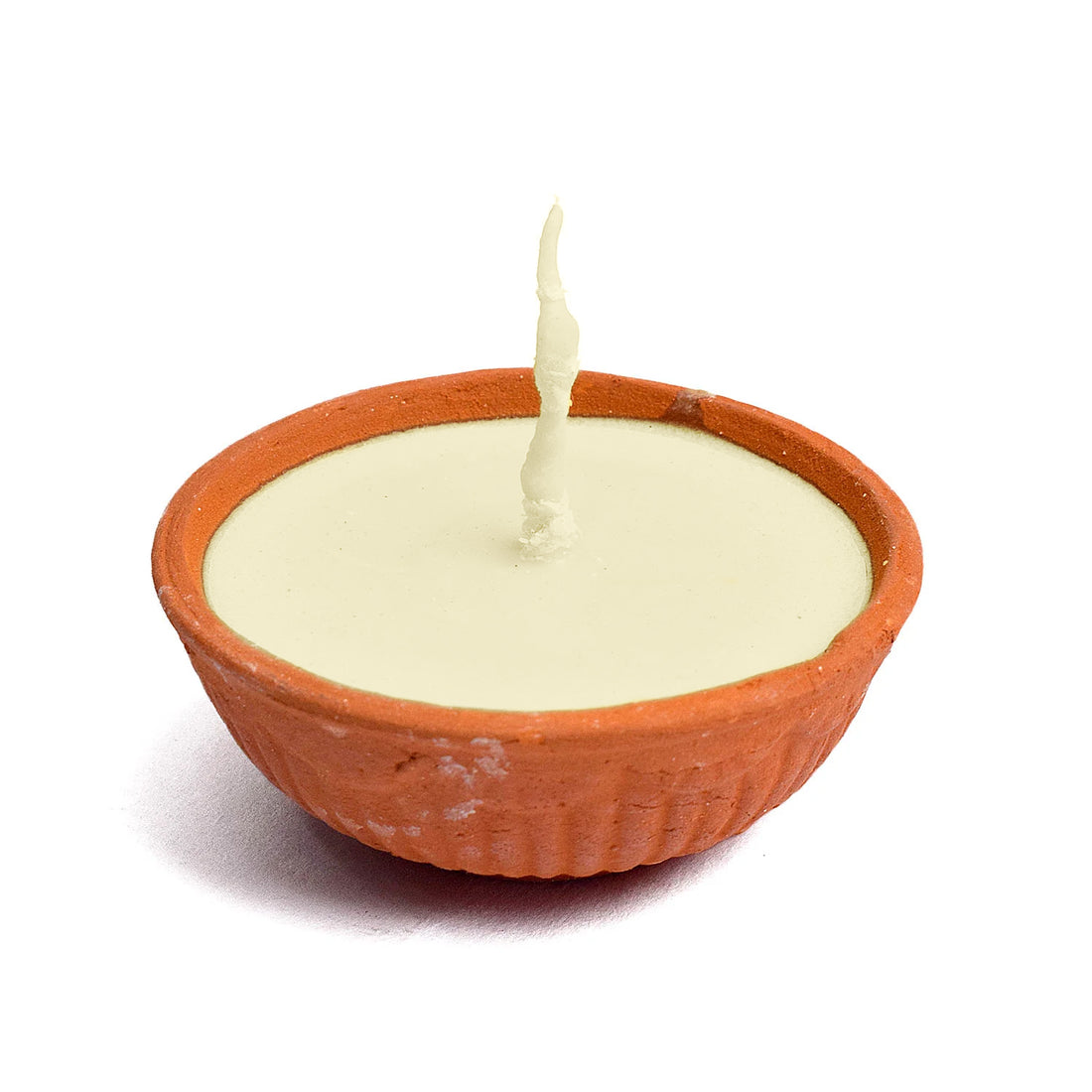 Satvik Pure Desi Ghee Akhand Jyot 6 to 8 Hours Burning Clay Diya Pack of 1