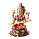 4.7 Inch Spiritual Goddess Brass Saraswati Statue for Divine Energy