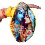100% Cotton Radha Krishna Photo Jap Mala Bag  (Assorted)