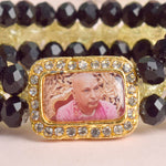 Black & Yellow Triple Layer Guruji Swaroop Bracelet